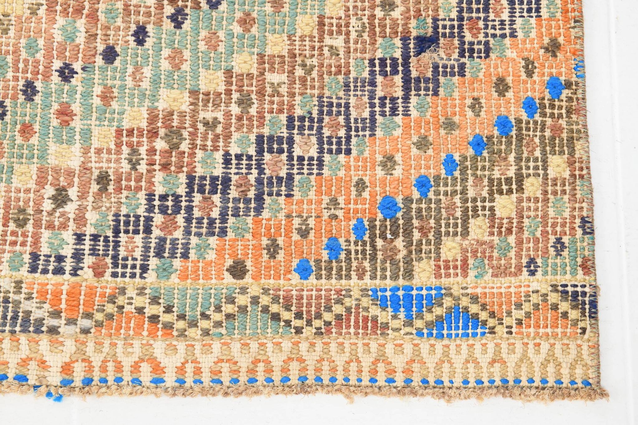 2x8 Scandinavian Kilim Runner Rug, 73x255Cm