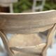 8 rustic oak chairs with patina, straw seating, 1950s.