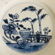 Blue and white porcelain plate from China