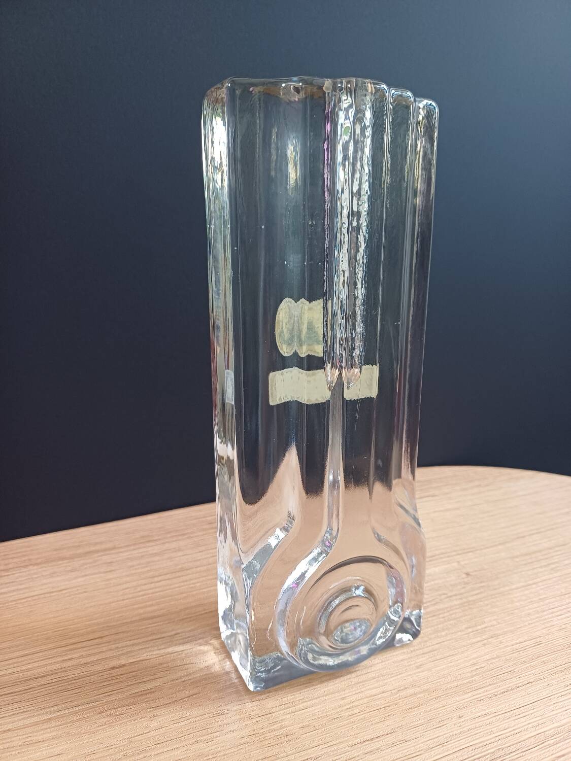 Vase en cristal Walther Kristallglas style Bauhaus