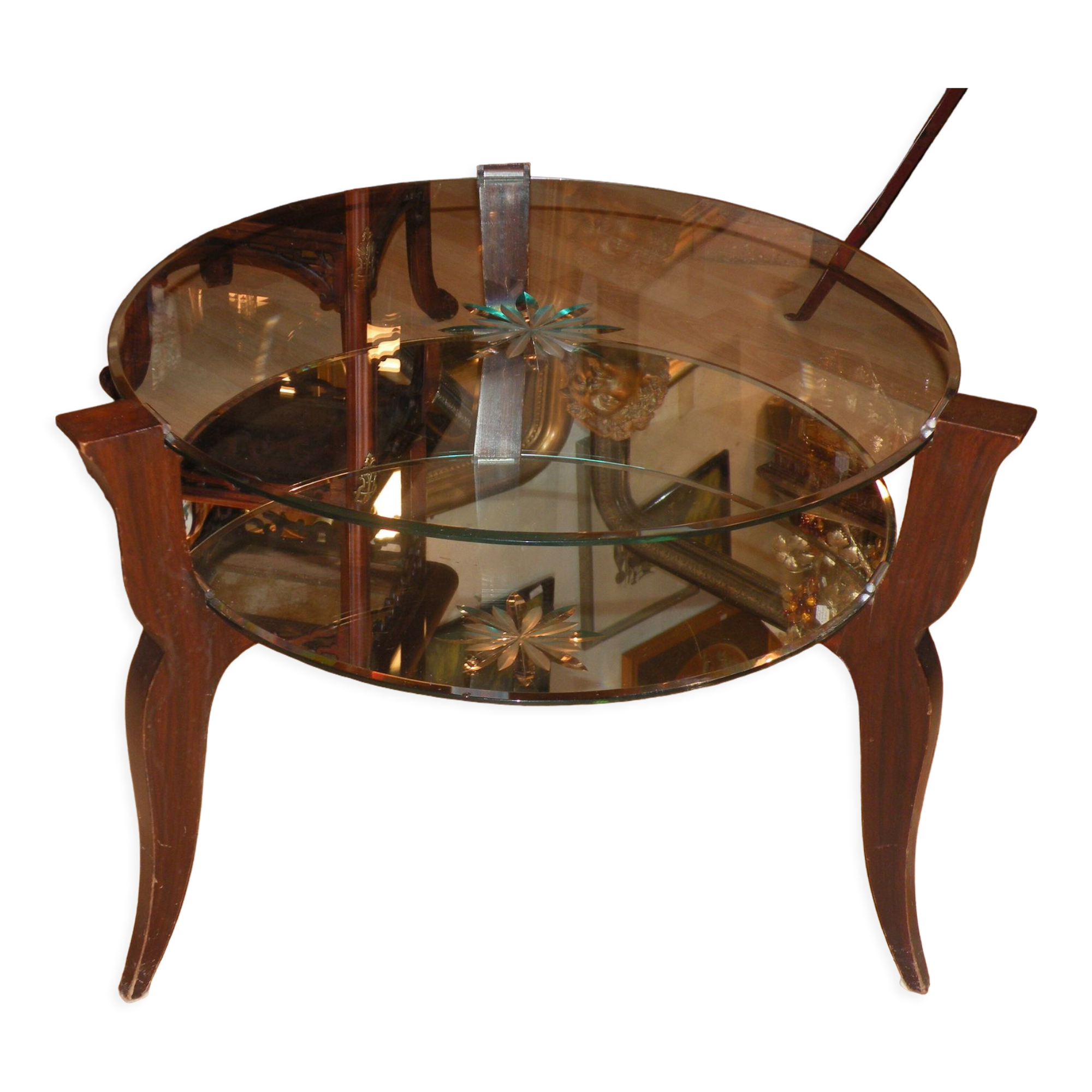 Coffee table pedestal table art deco 1930-1940