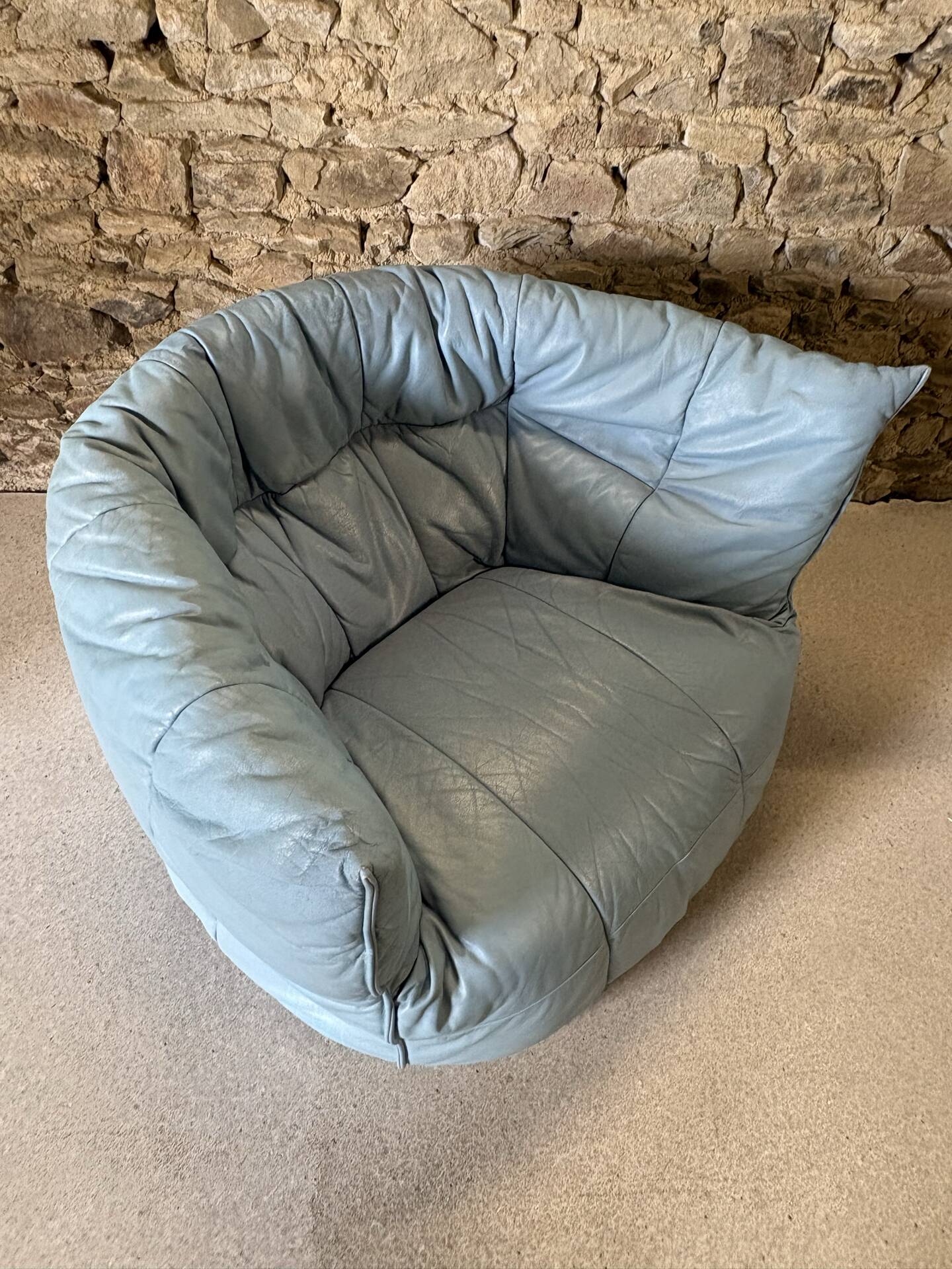 Brigantin leather armchair by Michel Ducaroy for Ligne Roset, 1980