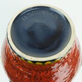 vintage 1960s 70s jasba ceramic VASE floor vase model N 322 13 45 squiggle pattern