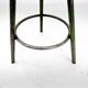 Tabouret trépied industriel vintage en acier et bois, 1950