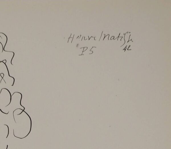 Henri Matisse : La muse suppliant, lithographie signée