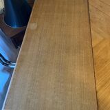Table à manger avec 2 rallonges pieds compas