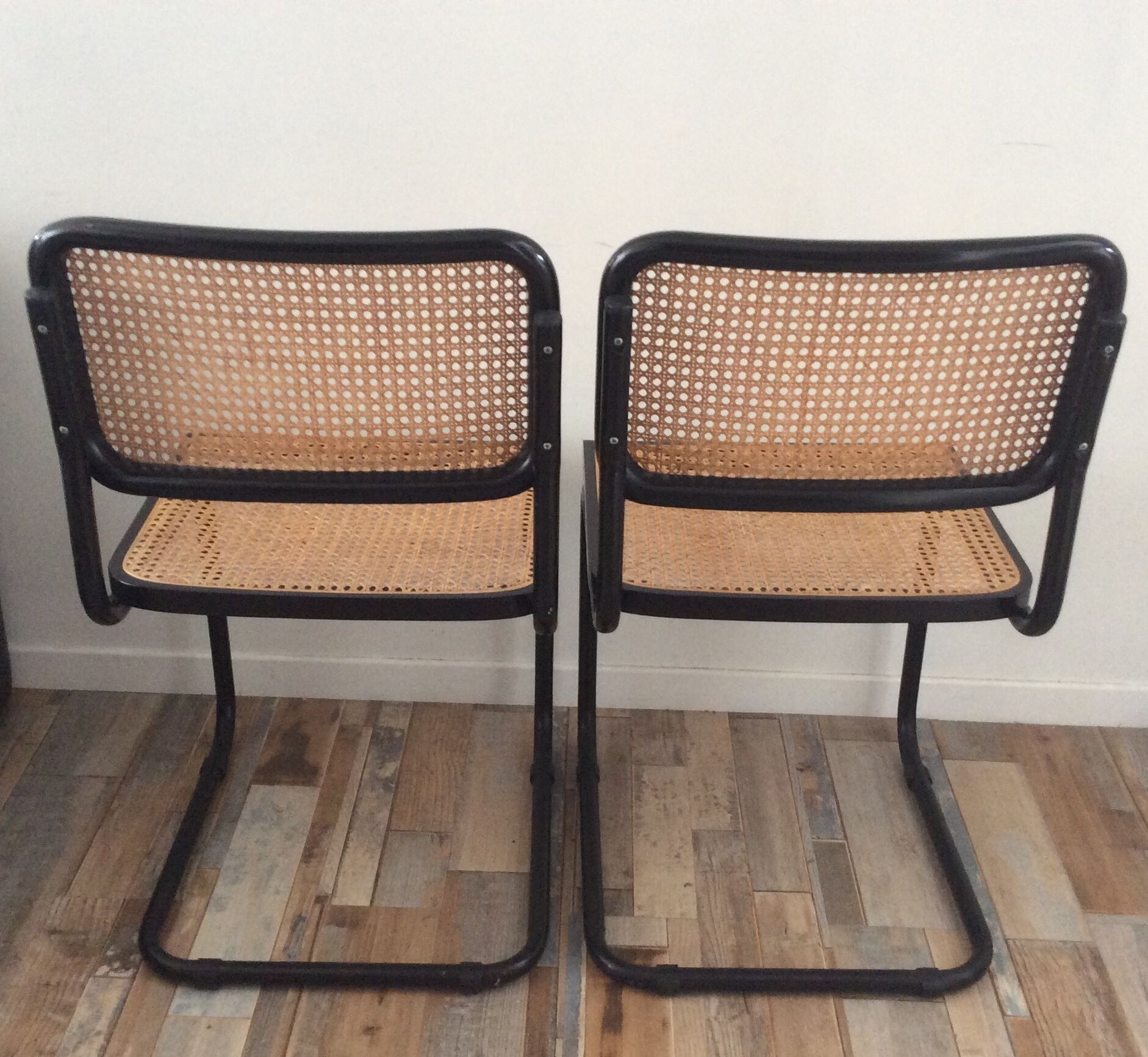 Pair of chairs Marcel Breuer Cesca S32