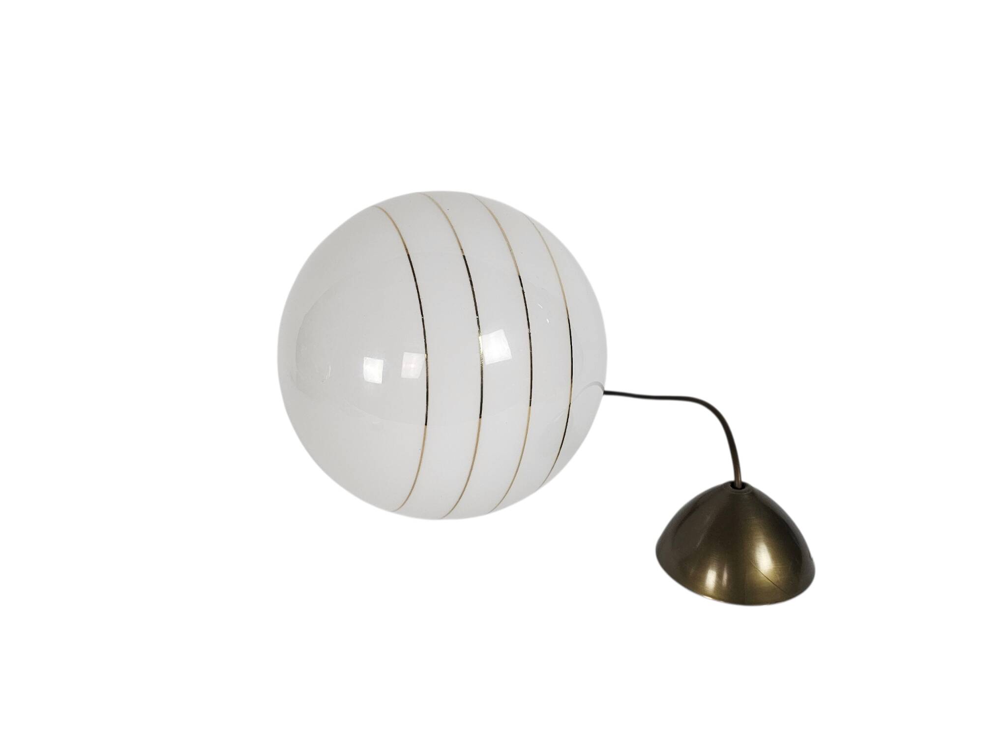Massive - Hollywood Regency - spherical pendant lamp - opaline - Belgium