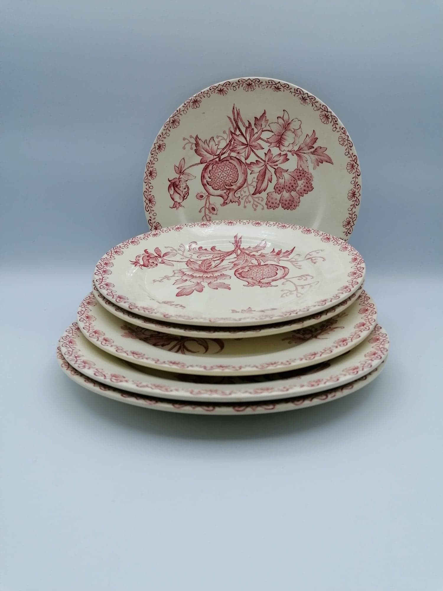 Set of 6 Alma Sarreguemines dessert plates