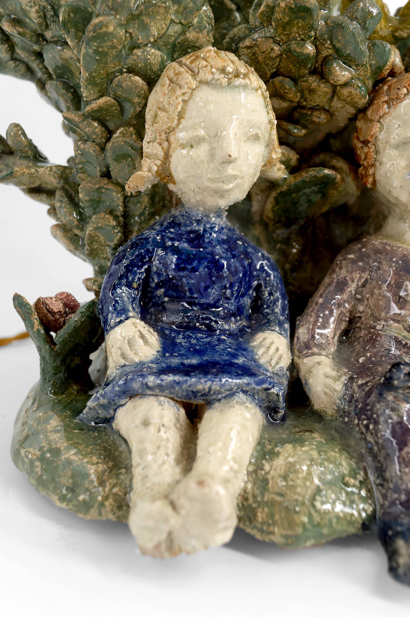 Ceramic lamp, dreamlike childhood – W. Schilder, Germany, c. 1970