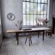 Solid oak farmhouse table with extensions (190-280cm) 1950