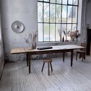 Solid oak farmhouse table with extensions (190-280cm) 1950