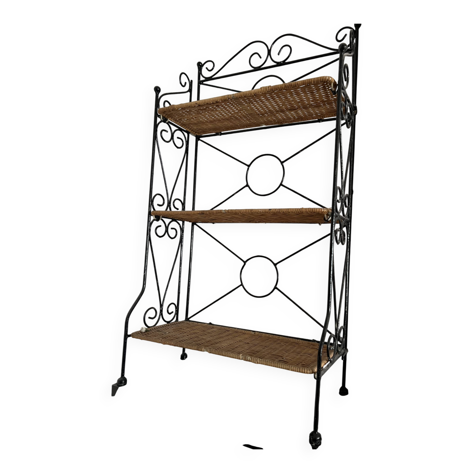 Rattan shelves