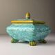 Vintage ceramic jewellery box by Maioliche d'Arte Cordivani for Ascoli Piceno, Italy, 1970s.