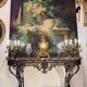 Console en fer forgé d’époque Napoléon III dessus de marbre rouge de Rance