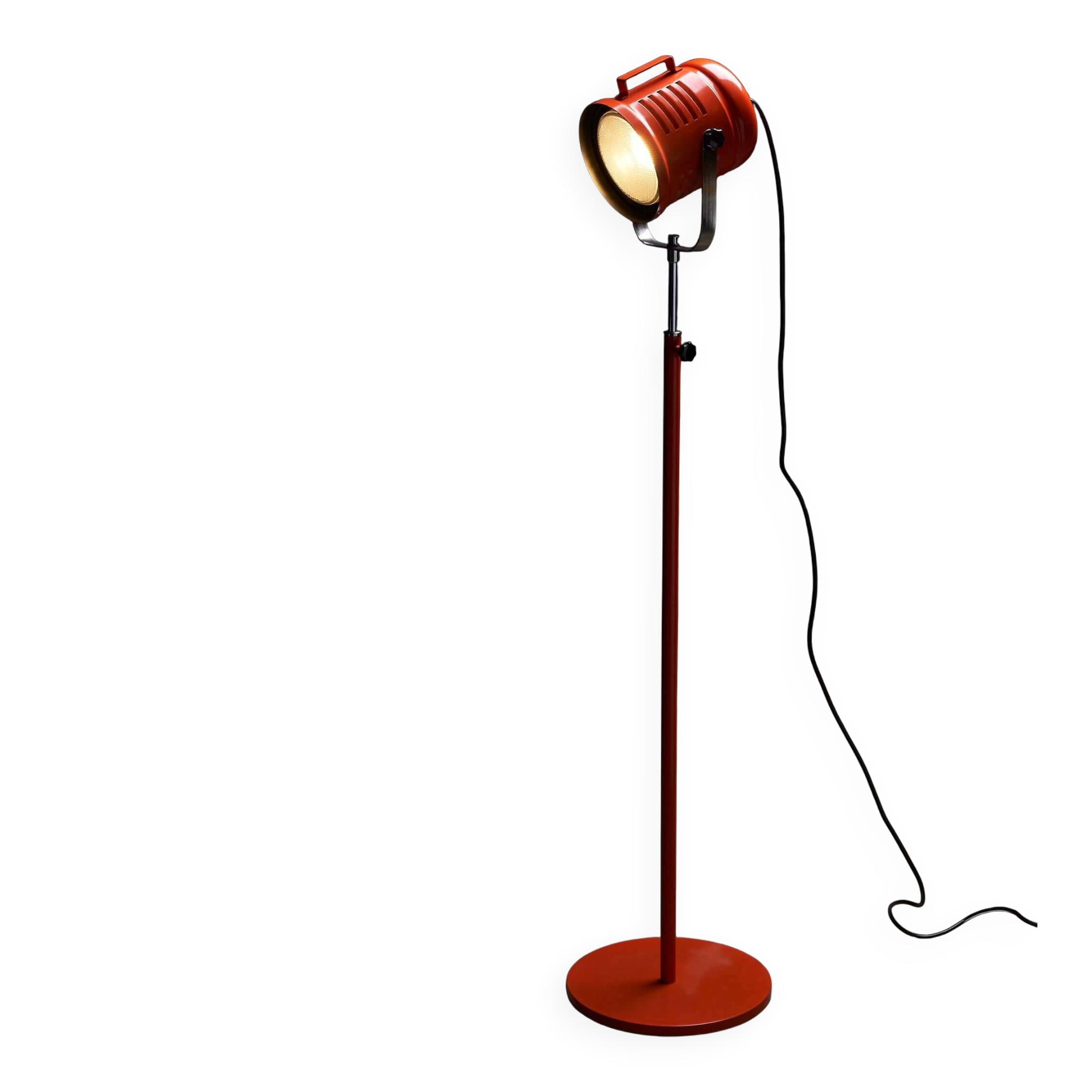 Bright orange spot floor lamp by Aneta