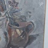 Giuseppe MANFREDI ( 1934 - 1987) PEINTURE À L'HUILE SUR CARTON TOILE. NATUR