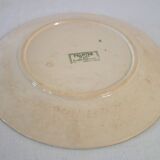 8 flat ironstone plates "Palmyre" Sarreguemines