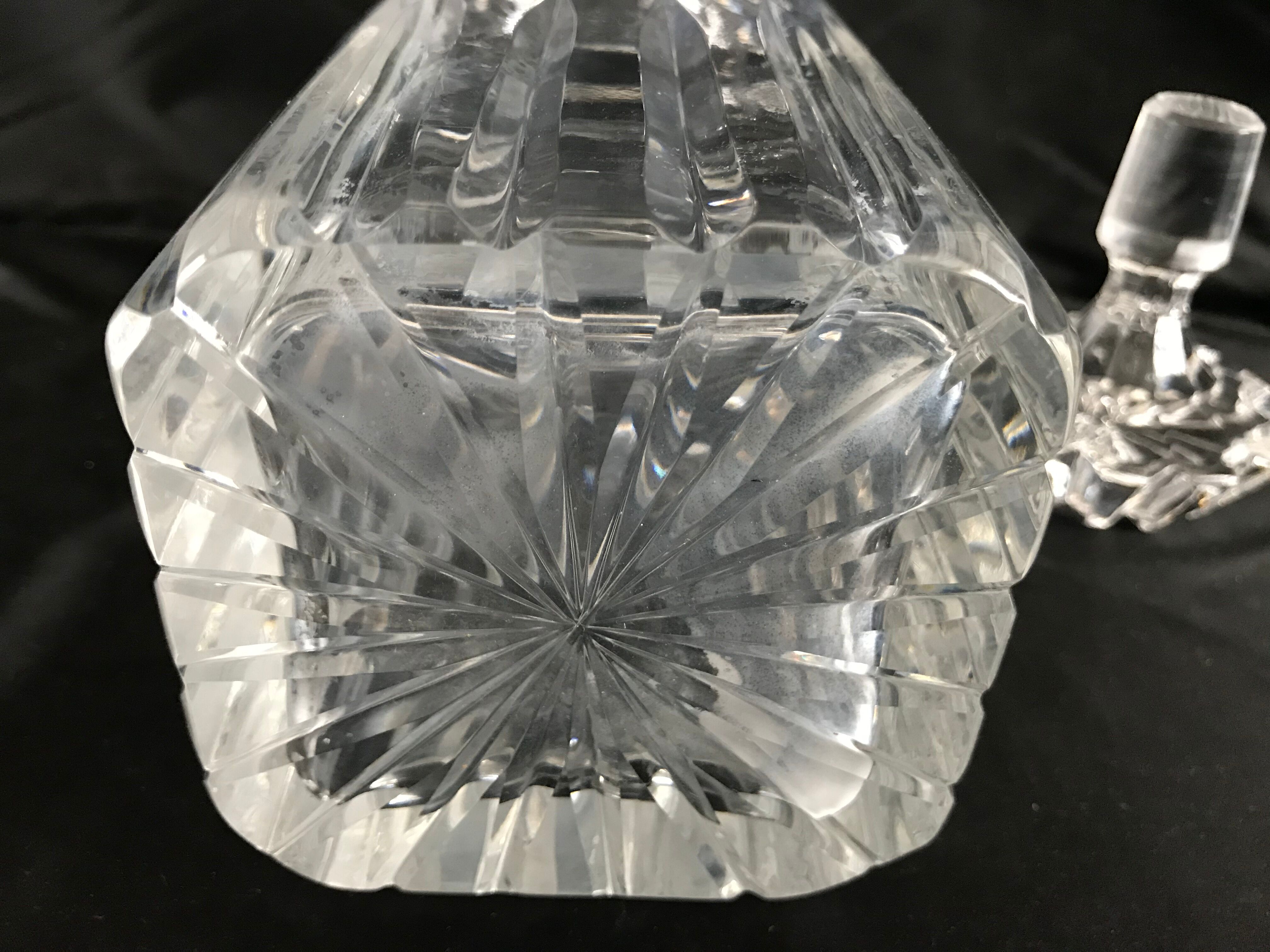 Cut crystal whisky decanter