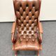 Chesterfield Brown Leather Rocking Chair