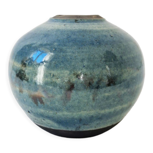 Vase boule en céramique - raku