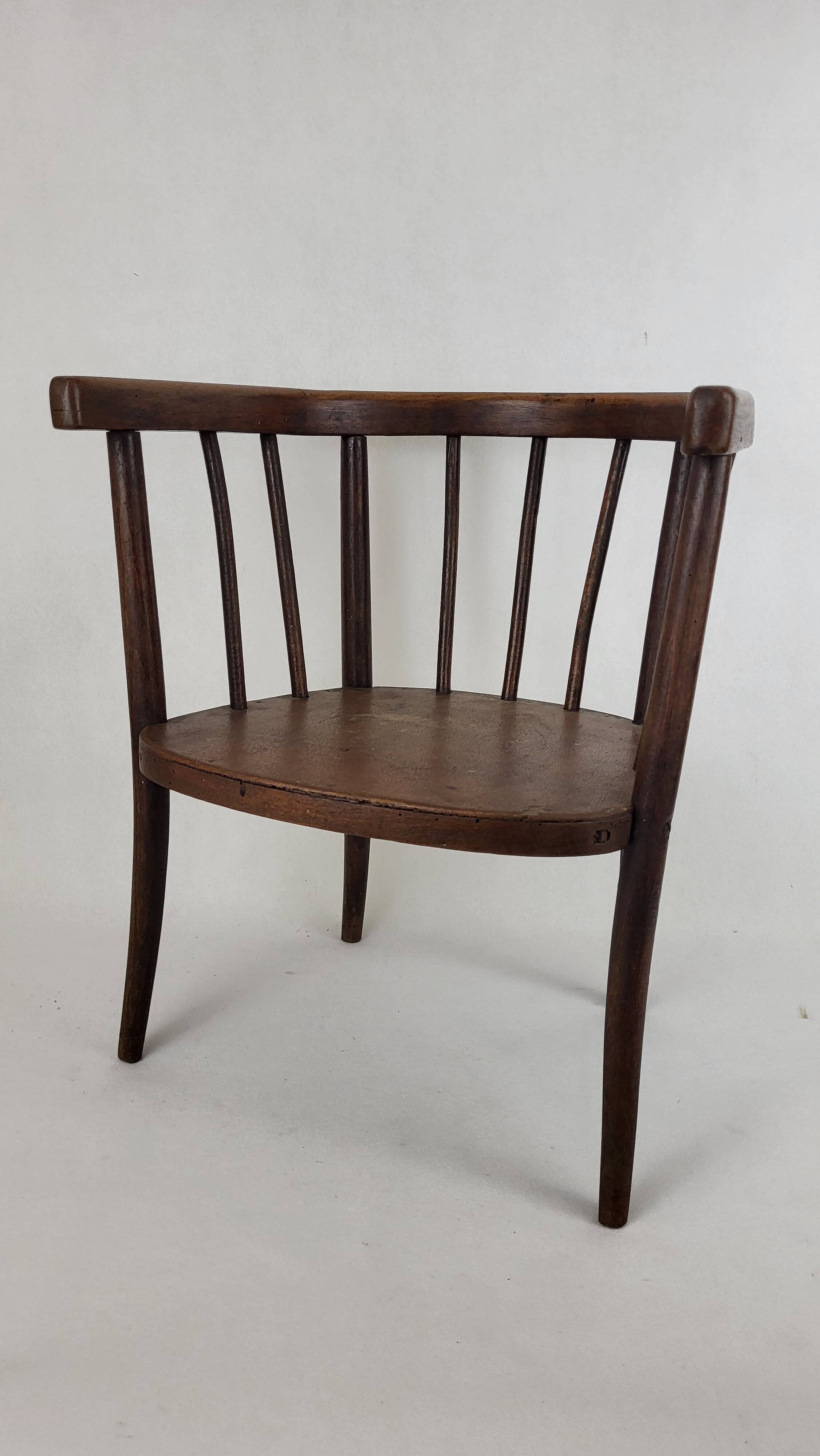 Japy brothers children's armchair Curved wood