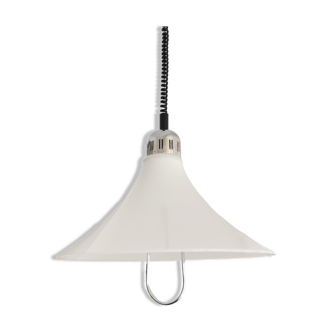 Lampe extensible moderne en acrylique blanc du milieu du siècle