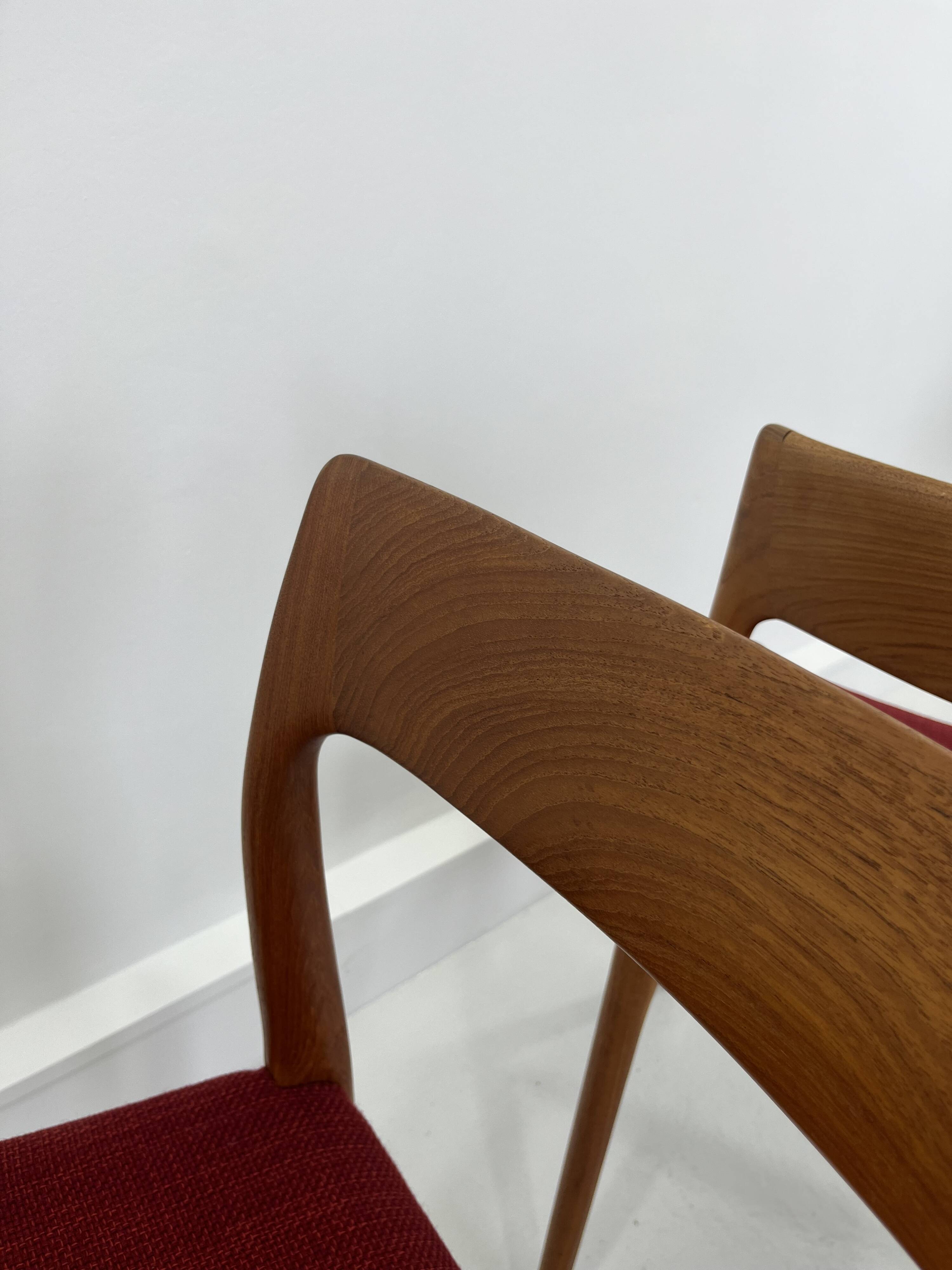 Set of Danish Chairs by Niels Møller for J. L. Møllers, 1960s, Set of 2