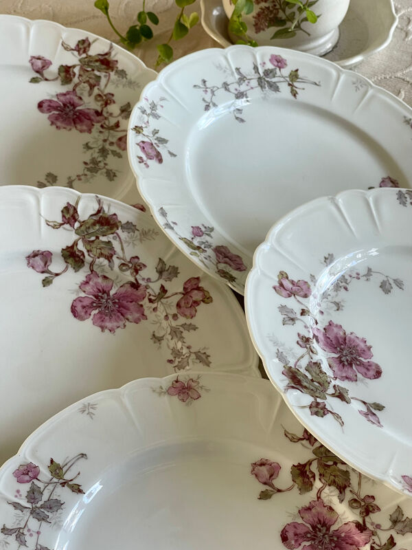 8 assiettes Haviland Limoges XIX ème.