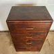 Storage cabinet with 5 drawers in white wood 50s