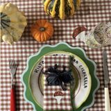 Set de table blanc et vert