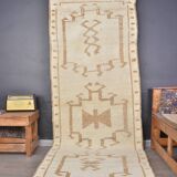 White Kurdish Hallway Runner sku 2409