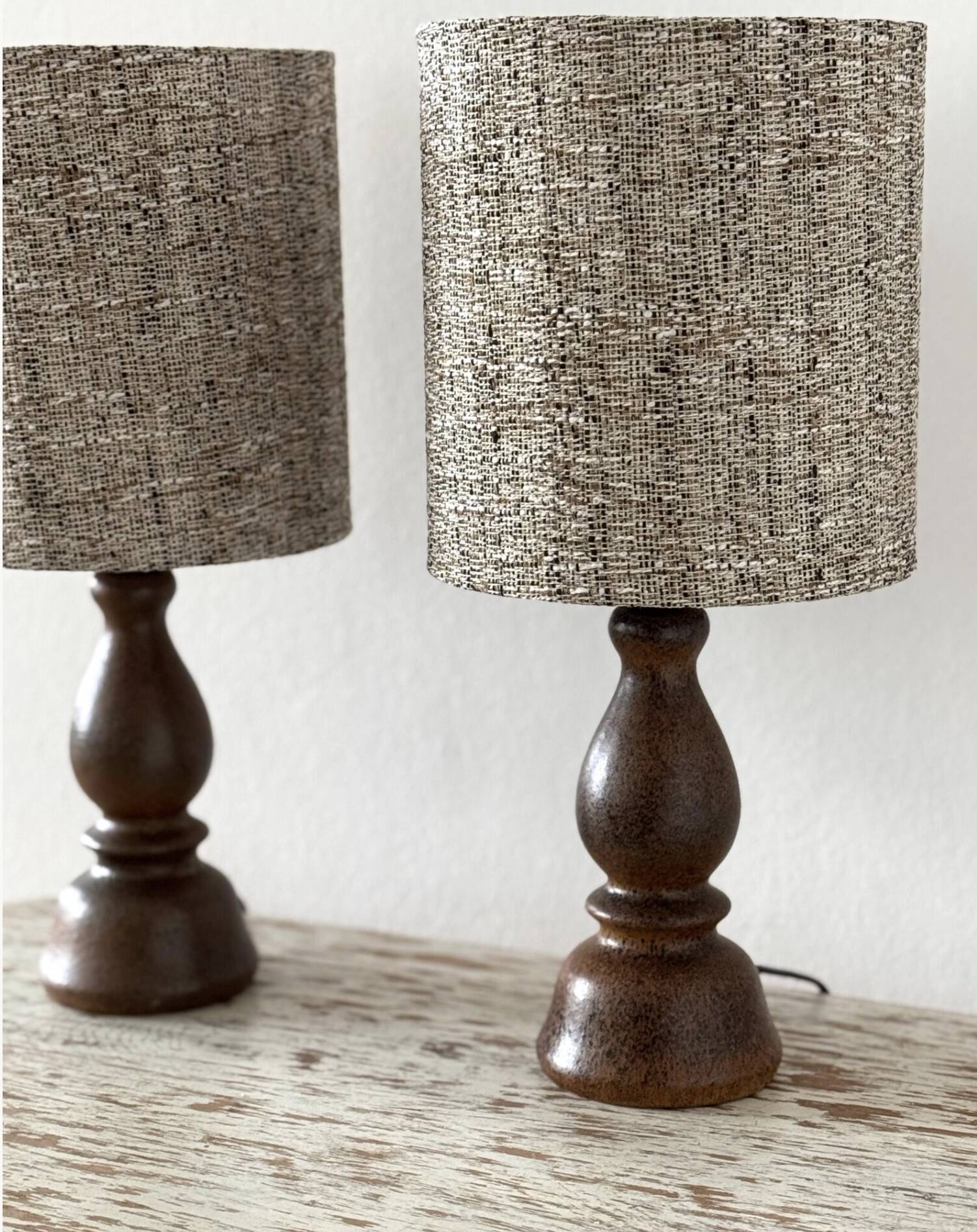 Paire de lampes de table bruno karlsson, ego stengods atelje, grès, suède, vi