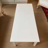 White solid wood coffee table