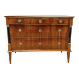 Biedermeier Commode in Cherry Veneer and Brass, Germany, 1820s