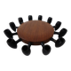 Digsmed Teak and Steel Candleholder, Denmark, 1960s