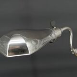 Workshop lamp in aluminum and nickel, adjustable with raise-lower system, France, circa 1900