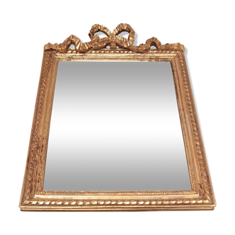 Louis XVI style frame and gold bow mirror
