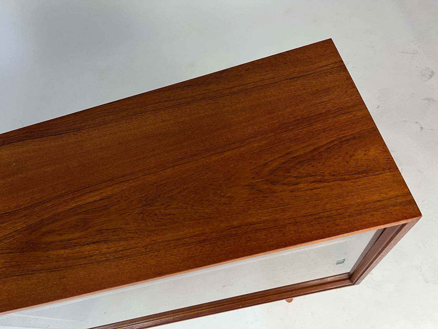 Vintage teak display cabinet sideboard shelf 60s midcentury