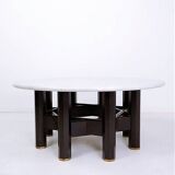 Jan Vlug Coffee Table with Round Marble Top - 1970s - Belgium