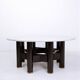 Jan Vlug Coffee Table with Round Marble Top - 1970s - Belgium