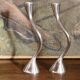 2 bougeoirs zig zag, design Xavier Lust