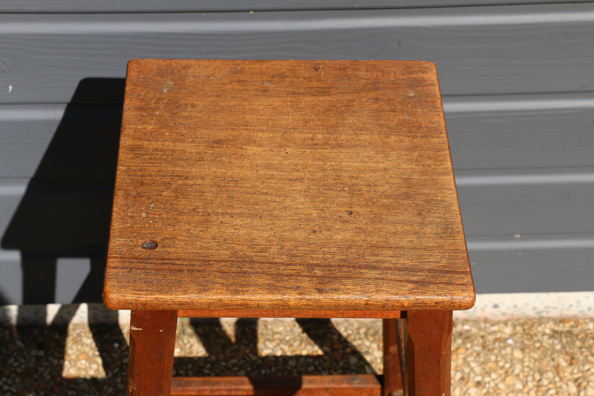 Dark oak high stool 650mm