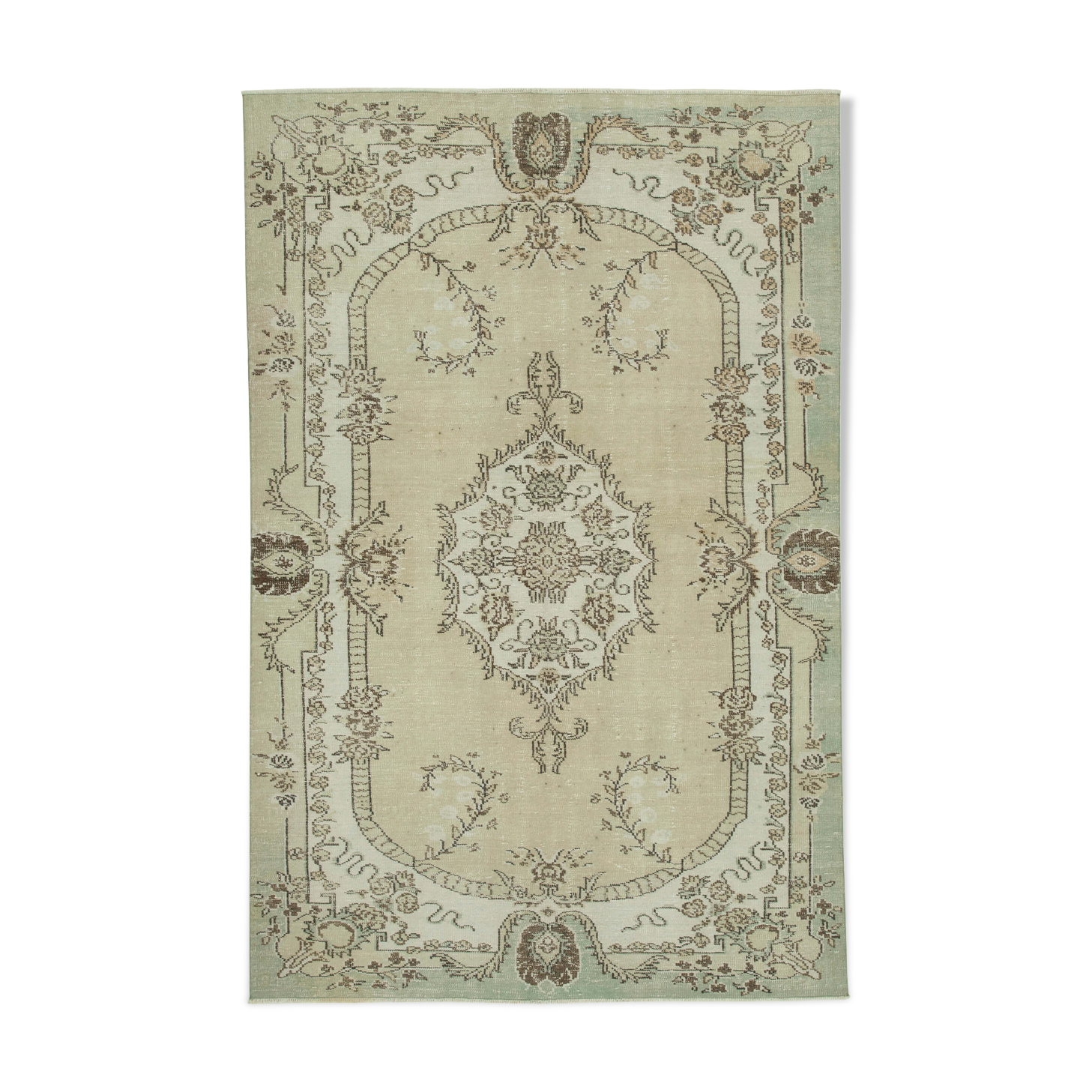 Handwoven One-of-a-Kind Anatolian Beige Carpet 194 cm x 295 cm - 36588