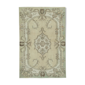 Tapis beige anatolien unique en son genre tissé à la main 194 cm x 295 cm - 36588