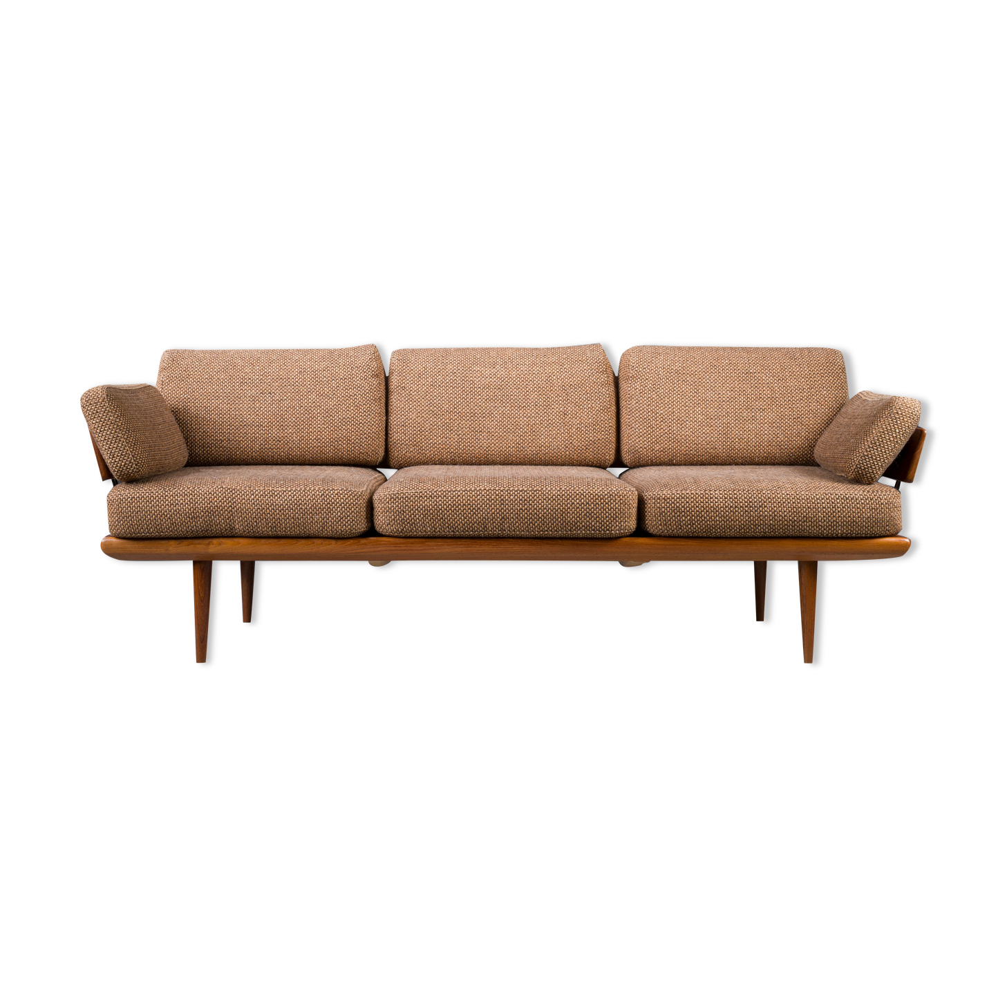 Danish Teak Fd 417 3 Seats Sofa Model Minerva by Peter Hvidt and Orla Molgaard-Nielsen for France &