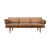 Danish Teak Fd 417 3 Seats Sofa Model Minerva by Peter Hvidt and Orla Molgaard-Nielsen for France &