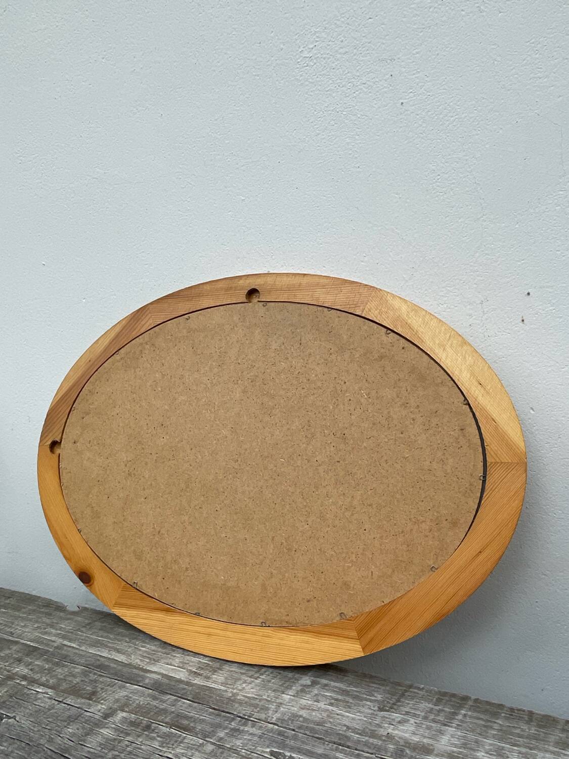 Oval pine mirror 1980 Regain