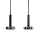 Space Age chrome pendant lamps / Mid-century modern design / 1960s / 1970s / Set of 2