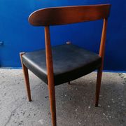 Scandinavian style teak and vintage faux chair 50 60 s